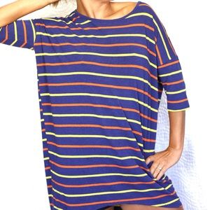 LulaRoe Navy and Stripes Top